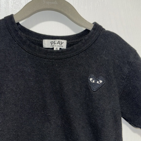 Comme Des Garcons Play Heart T Shirt Black tshirt tee kids - Picture 2 of 5